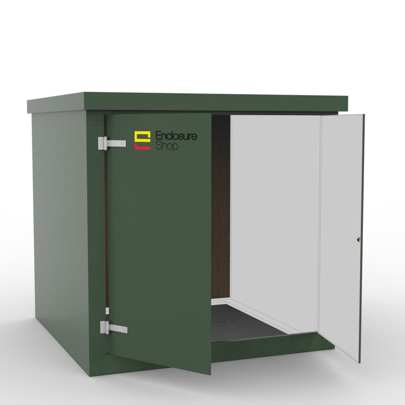 GRP Walk In Enclosure 2000mm x 2000mm x 2000mm - DPM16 Open Doors