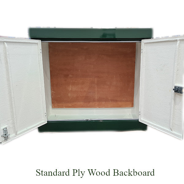 DPM13 GRP Enclosure Double Door - Showing Ply Backboard